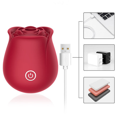 Red Rose Sucking Vibrator