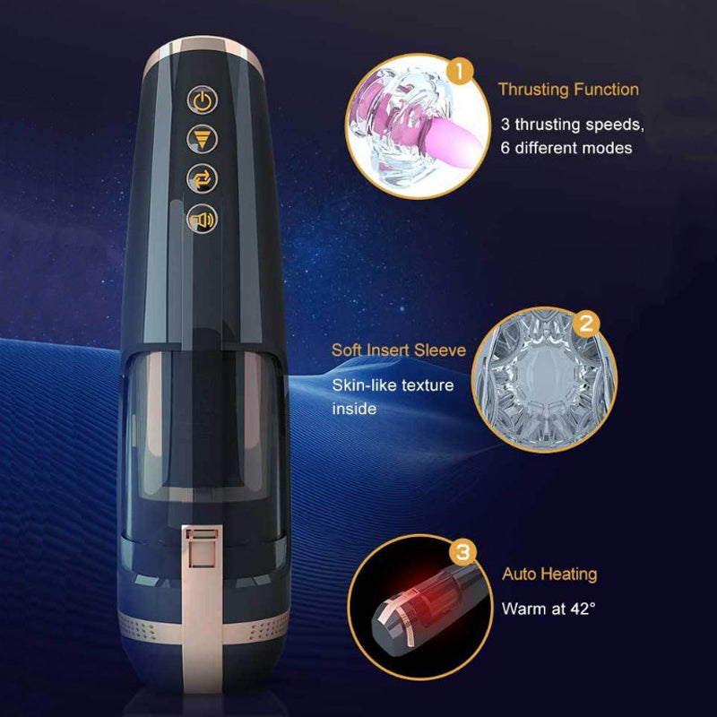 Vibrbud Telescopic Male Masturbator Sucking Heating Aircraft Cup