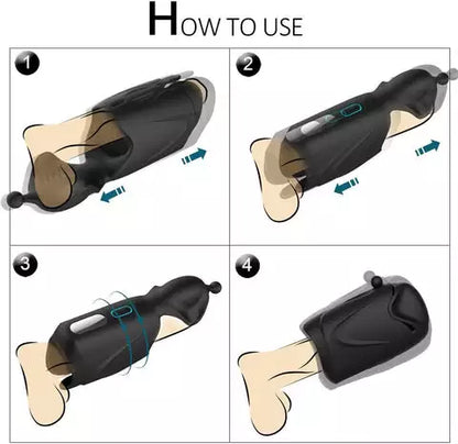 Motor Penis Glans Training 10-Vibration Masturbation Cup