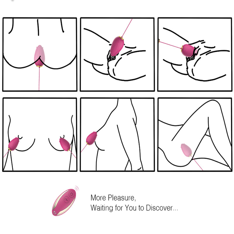 Remote Control Rose Vibrator Egg Massager
