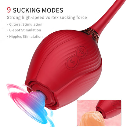 Rose Vibrator Double Use Sucking Vibrator