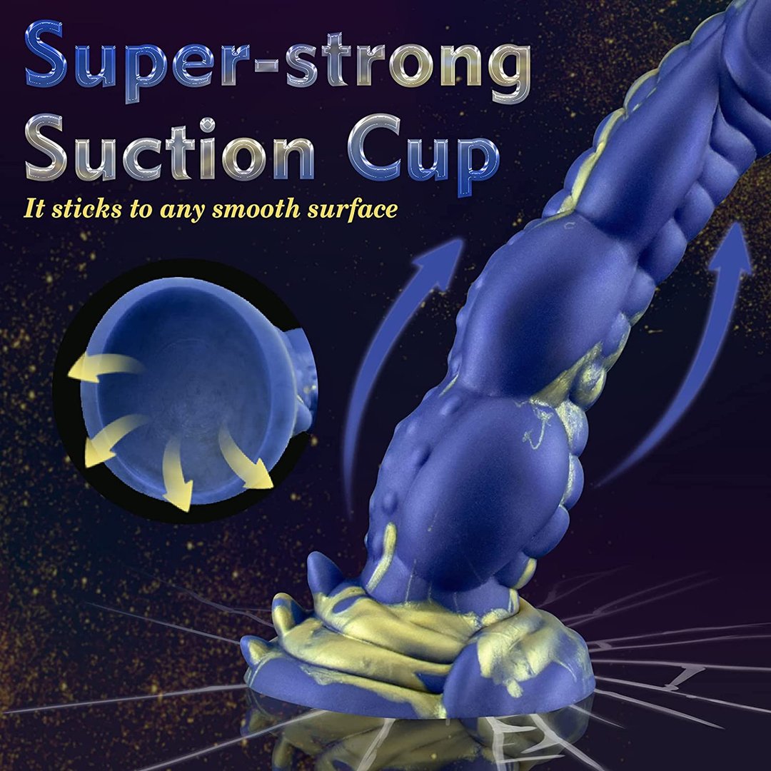 Fantasy Dildo Realistic Dildo- Dickman-Blue Gold