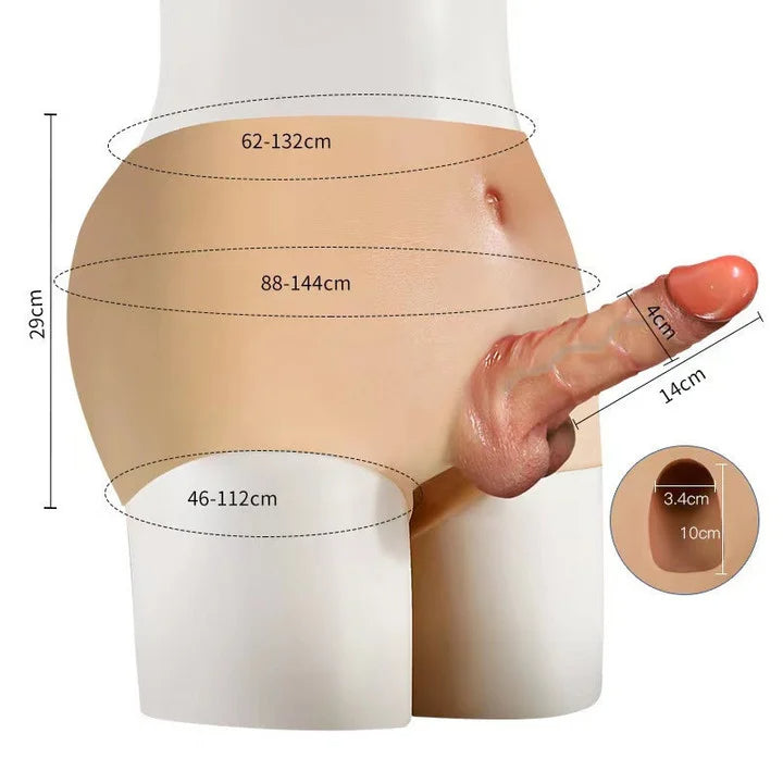 6inch Silicone Dildo Panties Realistic Penis Male Strapon Sex Toys for Gay Men Dick Masturbation (15cm Length.5cm Diameter)