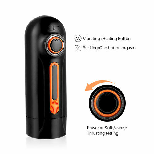 6 IN 1 Function 10 Vibration 4 Suction Male Maturbation Cup