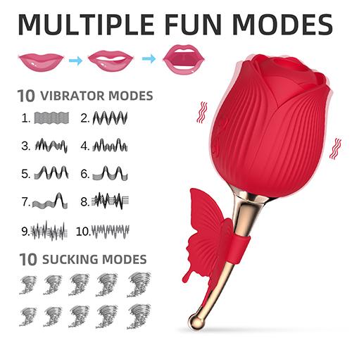 Rose Shape Vaginal Vibrator Stimulation