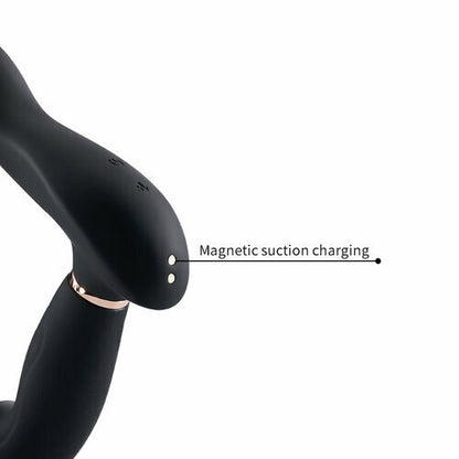 7 Vibrating &amp; Pulsating Balls Teasing Butt Plug with Cock Ring