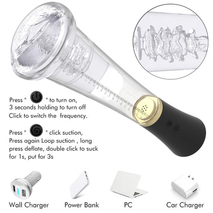 Male Masturbation Cup, Penis Extender, Vacuum Pump