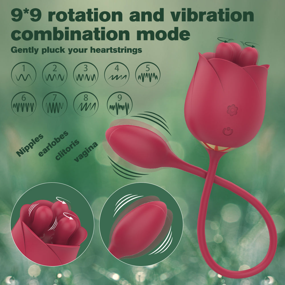 2 In 1 Rose Toy With Bullet Vibrator