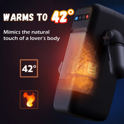 Vibrbud-Game Cup -thrusting Vibrating Masturbator With Heating Function
