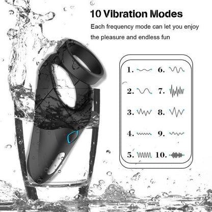 Double Penis Ring Vibrator With Taint Teaser