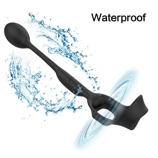 3 In 1 Vibrating Prostate Massager With Cock Ring