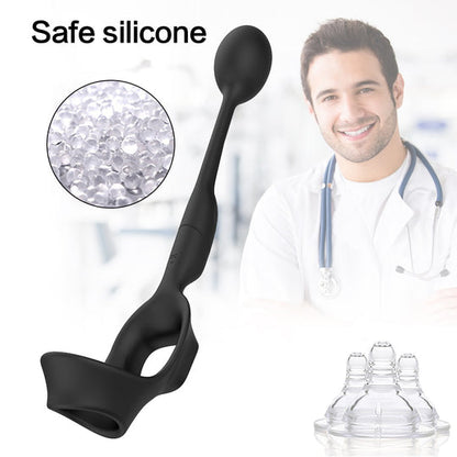 3 In 1 Vibrating Prostate Massager With Cock Ring